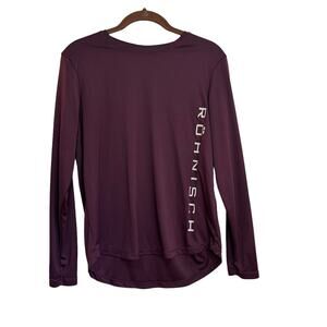 Rhonisch Burgundy Long Sleeve Performance Shirt sz S